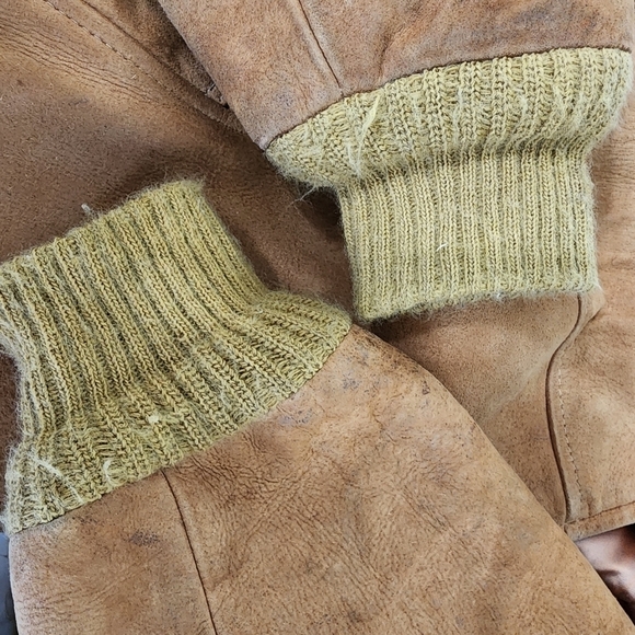 Vintage Cresco Leather Tan Bomber Jacket Size 46 - Picture 4 of 16